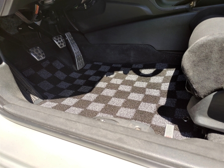 P2M HONDA CIVIC FG1 2006-11 (COUPE 2 DOOR) RACE FLOOR MATS : DARK GREY (FRONT/REAR)